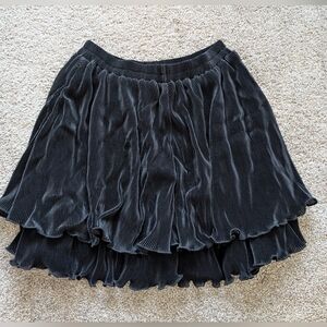 EUC Il Pierrot Vintage 90s Elegant Black Layered Mini Skirt